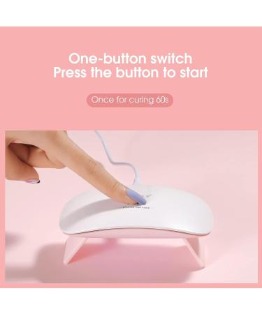 RSTYLE Mini UV LED Gel Nails Lamp - Portable 6W Pink Nail Dryer for All Nail Polishes - USB Powered - Buy Online on GoSupps.com