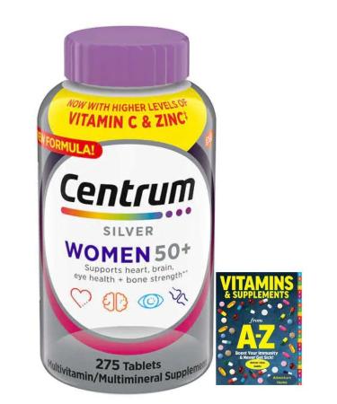 Centrum Silver Women 50+ 275 Tablets+Better Guide Vitamins Supplements Book