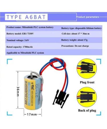 KANGLEUS 5 Pack ER17330v/3.6V PLC Battery - 1700mAh Non-Rechargeable for FANUC CNC Systems - International Shipping Available - Buy Online on GoSupps.com