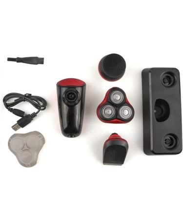 Buy Portable Electric Razor for Men 3 in 1 Waterproof Shaver USB & Car Charging Ideal for Beard & Baby Hair Red - Buy Online on GoSupps.com