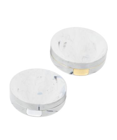 Solustrie 2 sentences double box glasses case for contact lenses contact lens container mirror film dustproof lens housing container for cosmetic lentils mirror box container