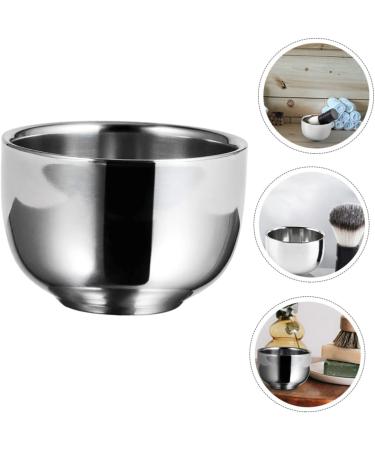 Minkissy 2-Pc Stainless Steel Razor Shell Shaving Mug Set | Rustproof Foam Cup for Men | Durable & Stylish Shaving Tools | 7.3x5cm - Buy Online on GoSupps.com