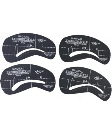 Housoutil 24pcs 6 Sets Nail Monomer Dish Molds Eyebrow Stencils Eyebrow Template Stencils Unibrow Card medium White - Buy Online on GoSupps.com