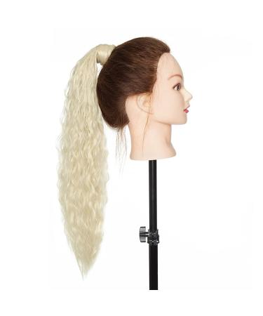 Sego 50cm Wavy Ponytail Hair Extension - Curly Synthetic Hair Braid in 613C Blonde - International Shipping - Buy Online on GoSupps.com