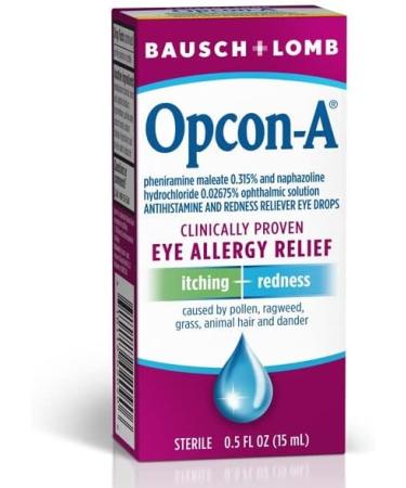 Bausch + Lomb Opcon-A Eye Drops Allergy Relief 0.5 oz - Pack of 4 - Buy Online on GoSupps.com