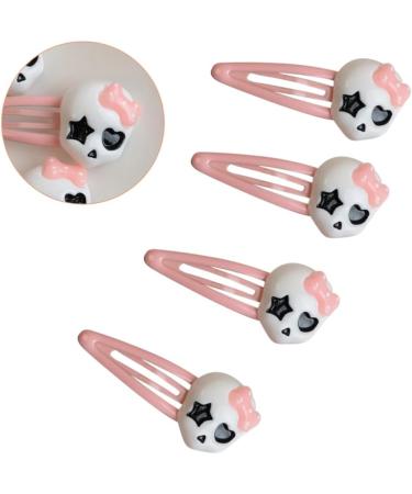 JSGHGDF Delicate Cartoon Skull Shape Hairpins Hot Snap Hair Clip Spring Hair Clip for Woman Side Hair Clip 2 - Buy Online on GoSupps.com