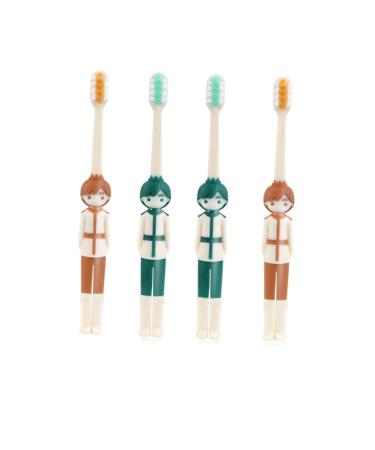 Magiclulu 4 pieces of children's toothbrush travel toothbrush travel children's toothbrush children's brush brush brush brushbrush manual toothbrush children's needs daily use children's toothbrush 1 piece (1 Pack) as shown