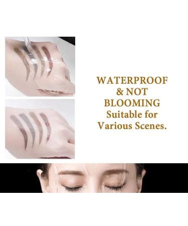 3-in-1 Waterproof Eyebrow Makeup Kit | Eyebrow Tattoo Pencil, Powder, and Eyeliner | Long-Lasting & Buildable | Dark Brown/Black | Includes 10 Stencils - Buy Online on GoSupps.com
