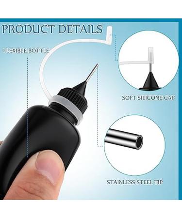 Clisted 100 PCS 30 Ml/1 Oz Black Needle Tip Glue Bottle Needles Precision Tip Applicator Bottle For Alcohol Ink DIY Craft Acrylic - Buy Online on GoSupps.com