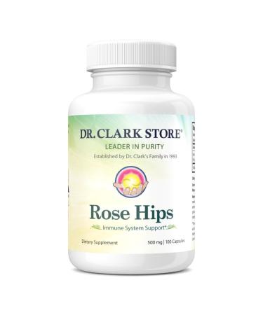 Dr Clark Store Rose Hips Supplement 500 MG 100 Gelatin Capsules