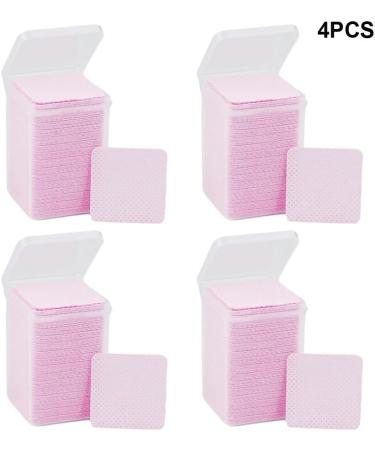 AUklOPVZZ 4set Nail Polish Remover Pads Simple Cleaning Non-woven Quick And Efficient Cotton Absorbent Soft Nail Cleaning Wipes pink - Buy Online on GoSupps.com