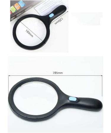 Professional Black Handheld Magnifier for Reading Inspection s Crafts Glass Diameter 138mm Full of Stars - Buy Online on GoSupps.com