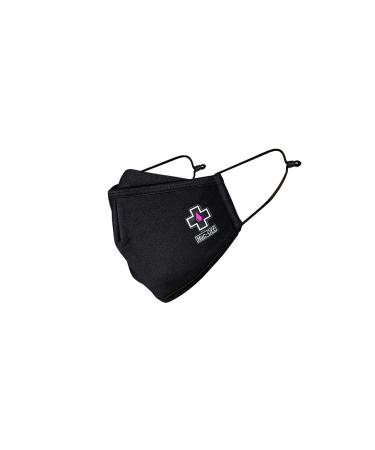 Muc-Off 20269 Black Reusable Face Mask Large - Adjustable Face Covering With Mid-Layer Filter - Washable Up To 20 Times Black L (Pack of 1) - Buy Online on GoSupps.com