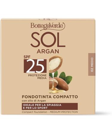  Bottega Verde Bottega Verde - SOL Argan - Compact Foundation SPF25 (10ml) - Medium - Buy Online on GoSupps.com