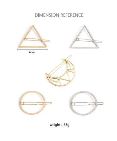 20-Piece Geometric Metal Hair Clip Set - Minimalist Alloy Hairpins for Stylish Girls - Buy Online on GoSupps.com