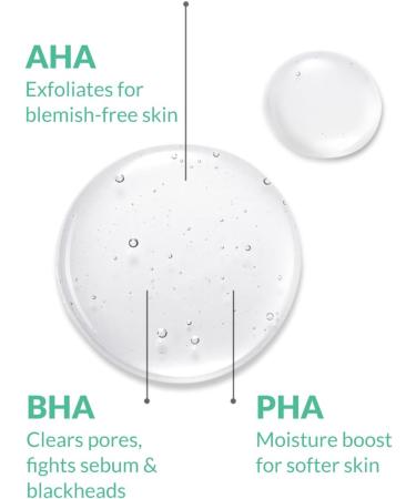 AHA BHA PHA Purifying Refresh Toner - Skin Trouble Eraser Immediate Exfoliation & Sebum Removal - Contains Niacinamide for Breakouts - Removes Blocked Sebum & Dead Skin Cells 6.76 f l. oz AHA BHA PHA Toner - Buy Online on GoSupps.com