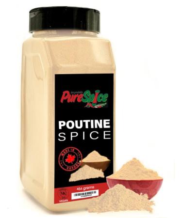PureSpice Poutine Gravy Mix Spice 454 Grams | Restaurant Grade Vegan Kosher Poutine Cheese Powder Seasoning | Premium Flavor for Cooking Meat Steak Rub and Gravy Mix Sauce Poutine Sauce
