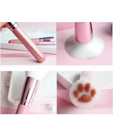 Kitten Paw Concealer Brush Fiber Professional Cosmetic Brushes Hair Rounded Tapered Brush for Liquid Cream Powder Blending Buffing Concealer Aviere Pink - Buy Online on GoSupps.com