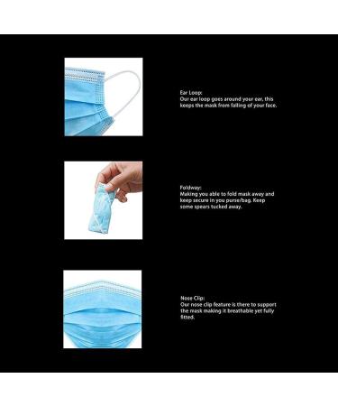 50pk Disposable 3-Layer Protective Face Masks - High Filterability, Gentle on Sensitive Skin - Buy Online on GoSupps.com