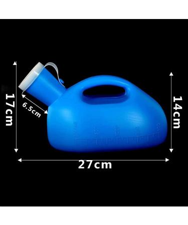 Male Urinal Bottle Camping Toilet Urine Bottle Urinals for Men - 2000mL Thick Plastic Mens Bedpan Bottle with Lid - Male Portable Pee Bottles - Travel Urine Collection Containers - Buy Online on GoSupps.com