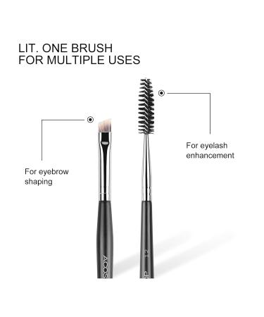 Eyebrow Brush & Spoolie Brush Set - Professional Angled Brow & Eyeliner Brush for Perfect Brows | International Shipping - Buy Online on GoSupps.com