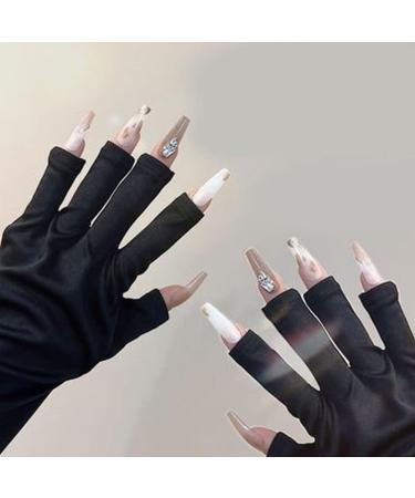 Anti-UV Gloves UV Shield Gloves UV Protection Gloves Gel Manicure Gloves Sun Cream UV Shield Protection Fingerless Gloves for Gel Nail Lamp 1 Pair Black - Buy Online on GoSupps.com