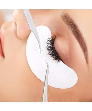 Feita Professional Stainless Steel Volume Eyelash Extension Tweezers - Angled & Curved Precision Tools for 3D-6D Lashes & Hair Removal (Set of 2) - Buy Online on GoSupps.com