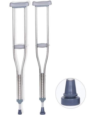 Tall Adult Walking Crutches Lightweight Stainless Steel Medical Underarm Crutches with Height Adjustable Retractable Anti-Slip Walker Warm Life - Buy Online on GoSupps.com