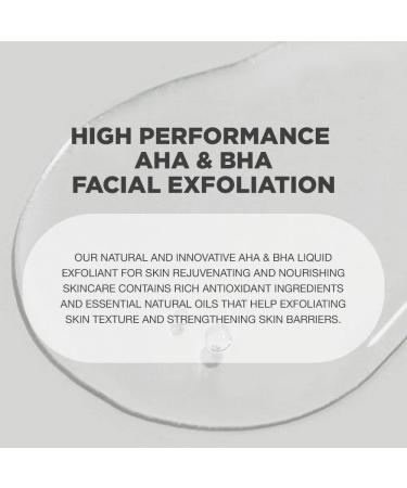 AHA BHA Exfoliant for Face - Peeling Solution with Salicylic Acid Glycolic Acid & Hyaluronic Acid | Natural Skin Rejuvenator | All Skin Types | 1.69 fl oz - Buy Online on GoSupps.com
