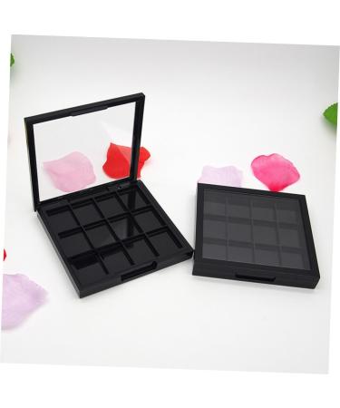 WOONEKY 4 Pcs 12 Empty Eyeshadow Dish Makeup Pallets for Women Travel Eyeshadow Highlight Empty Makeup Black - Buy Online on GoSupps.com