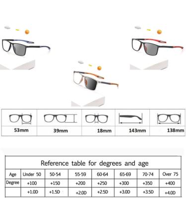 Spring Hinge Photochrome Reading Glasses - Blue Light Filter for Men & Women | TR90 Flexible Sport Glasses (+1.0 to +3.0 Red) - Buy Online on GoSupps.com