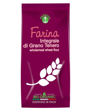 Probios Probios Whole Soft Wheat Flour - 1000g - pack of 6