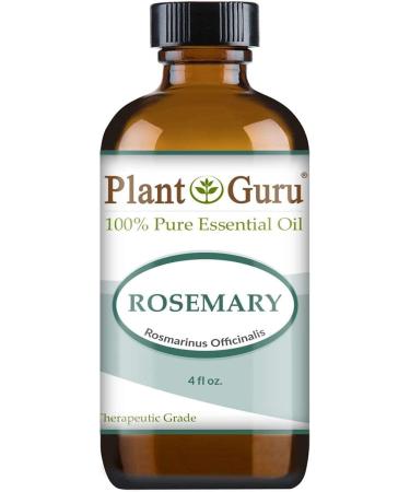 Rosemary Essential Oil 4 oz | 100% Pure Therapeutic Grade for Aromatherapy Hair Growth Skin & Body Care - Buy Online on GoSupps.com