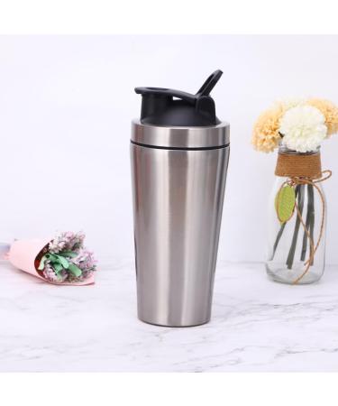 Shaker en Acier Inoxydable avec Boule 16 9 oz en m tal for m langes prot in s Shakes et pr -entra nement | s rie | Bouleau amandier /2245(Color:Stainless Steel Itself)