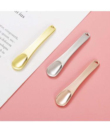 3 Packs Metal Makeup Spatula Cream Cosmetic Spoon Applicator for Beauty Mixing Skincare Cream Lotions Moisturizers Eye Cream Massage Face Mask - Buy Online on GoSupps.com