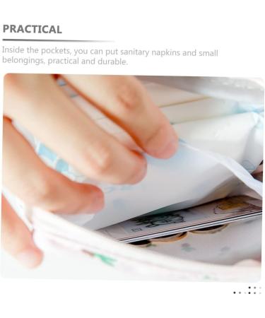 Gleavi Portable Cosmetic Bag | 10-Piece Makeup & Napkin Storage Organizer | Period & Pad Bag | Cute Cartoon Design for Girls - Buy Online on GoSupps.com