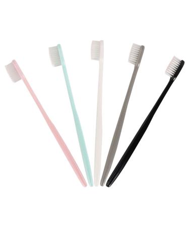 Suicra toothbrushes 10 pieces soft brush small head hiking makaron toothbrush couples ice cream color portable travel manual at home with holder bathroom
