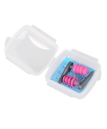 Soft Silicone Swimming Ear Plugs Cancelling Reusable Hearing Protection Earbuds Storage Case Comfortable Waterproof Noise Small (Color : Pink)