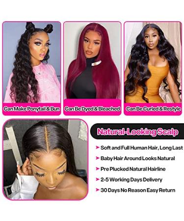 24 Brazilian Human Hair Lace Front Wig - 180% Density - Natural Color - T Part Style - Buy Online on GoSupps.com
