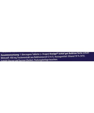 Kneipp Sleep Well Valerian Forte - 30 Dragees for Restful Sleep | International Shipping Available - Buy Online on GoSupps.com