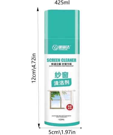 Window Screen Cleaner 425ml/14.37oz Professional Mesh Cleaner Spray Liquid - Mesh Cleaner Spray Removes Oil and Dirt Cleaning Window Cleaner Tool Klufo - Buy Online on GoSupps.com