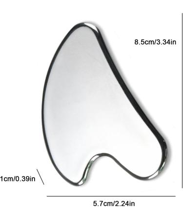 Stainless Steel Sha Board Stainless Steel Facial Muscle Scraping Board - Portable Sha Scraping Tool for Business Trip Home Travel Beauty Salon - Buy Online on GoSupps.com