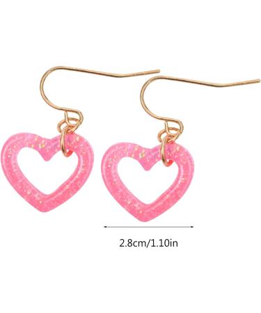 Feylie Hollow Heart Earrings - Stylish Acrylic Drop Earrings for Everyday & Special Occasions - Buy Online on GoSupps.com