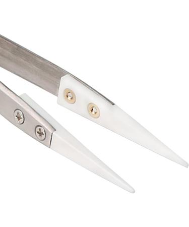 Precision Ceramic Tweezers - Non-Conductive, Anti-Static & Highly Heat Resistant - 1 Pack Silver - Buy Online on GoSupps.com