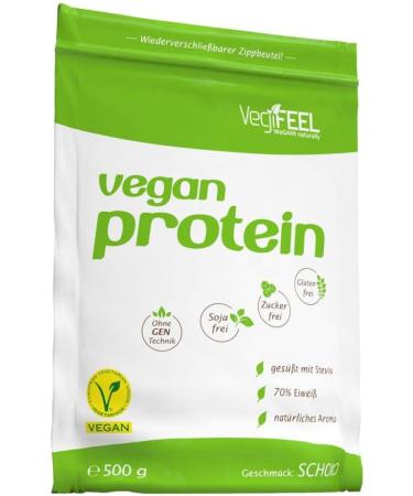 Best Body Nutrition Vegan Protein 500g Zip Bag - Chocolate Flavor (Pack of 5) | International Shipping - Buy Online on GoSupps.com