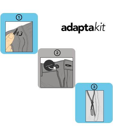 Adaptakit One-Handed Trouser Fastening | Ideal for Elderly & Arthritis, Stroke, Parkinson's Patients | Dressing Aid | Easy Install & Discreet - Buy Online on GoSupps.com