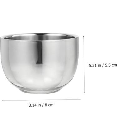 Angoily 6-Pack Stainless Steel Shaving Soak Soap Mixing Bowl - Perfect Gift for Men s Razor Shaving Foam - Durable Ceramic Shell - 7.4x7.4cm - Buy Online on GoSupps.com
