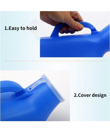 Urinals for Men 2000ml Thick Plastic Mens Bedpan with Lid - Spill Proof Campin Urinary Pee Male Urinal W2J6 - Buy Online on GoSupps.com