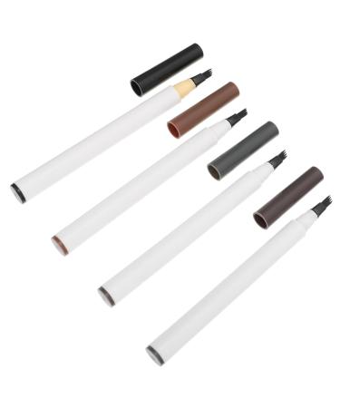 VINTORKY 4pcs Four Forked Eyebrow Pencil Eye Makeup Pencil Finger Holder Protector Travel Makeups Abs