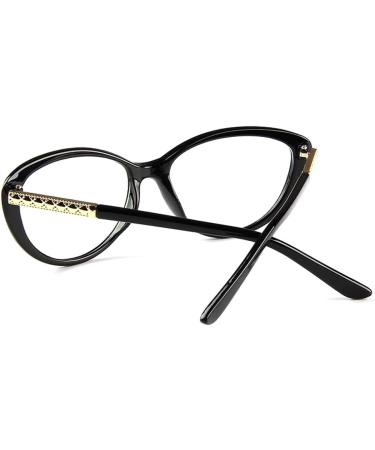 Blue Light Blocking Cat Eye Glasses - Anti-Fatigue Computer Glasses (Black Matte Clear) | International Shipping Available - Buy Online on GoSupps.com